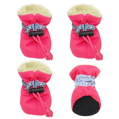 4 Pieces Waterproof Winter Pet Dog Shoes